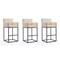 Manhattan Comfort Ambassador Barstool in Cream and Black, PK3 3-BS017-CR - alternate 1